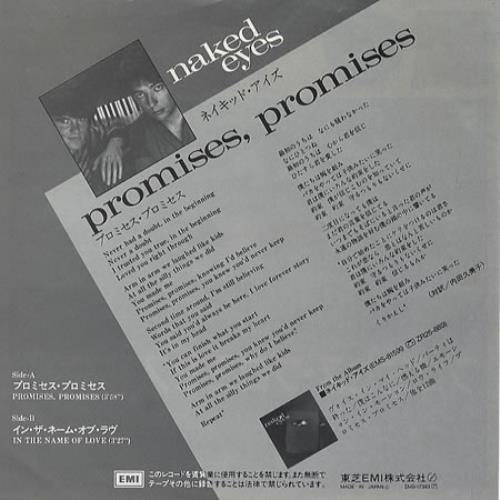 Naked Eyes Promises Promises Japanese 7